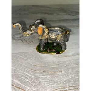 Cherished Treasures Jeweled Collection Elephant Hinged Box
